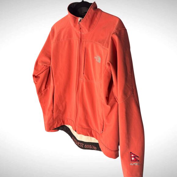 North Face Women's L 7 Summits Project Apex Jacket Orange Softshell Granola Girl - Picture 4 of 14